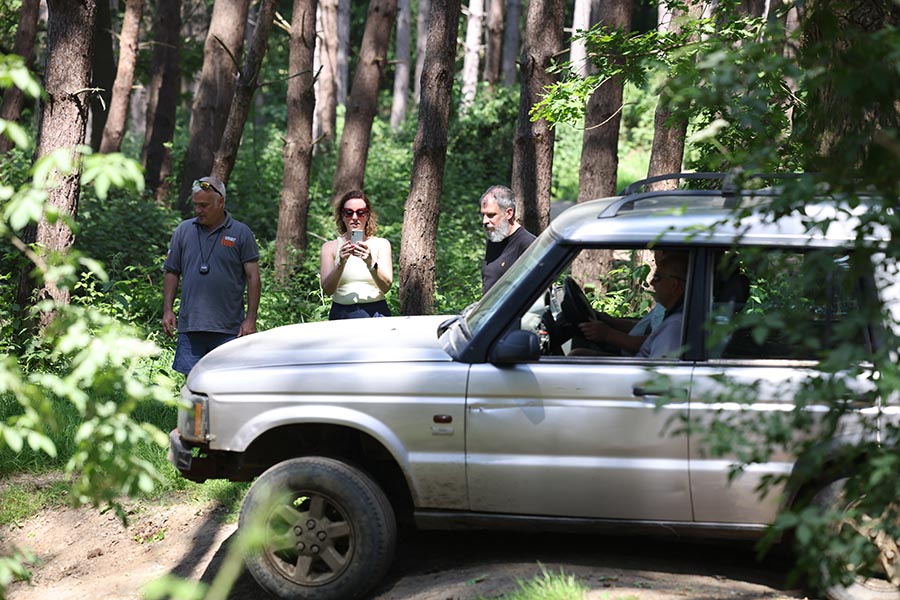 4x4 driving through woodland at Ashtree Farm