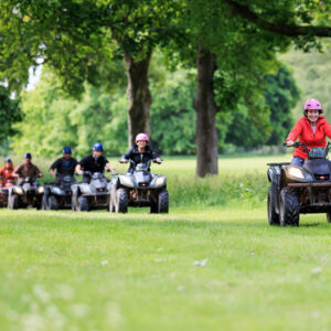 Group at The Wright Event riding Quads on a treasure hunt